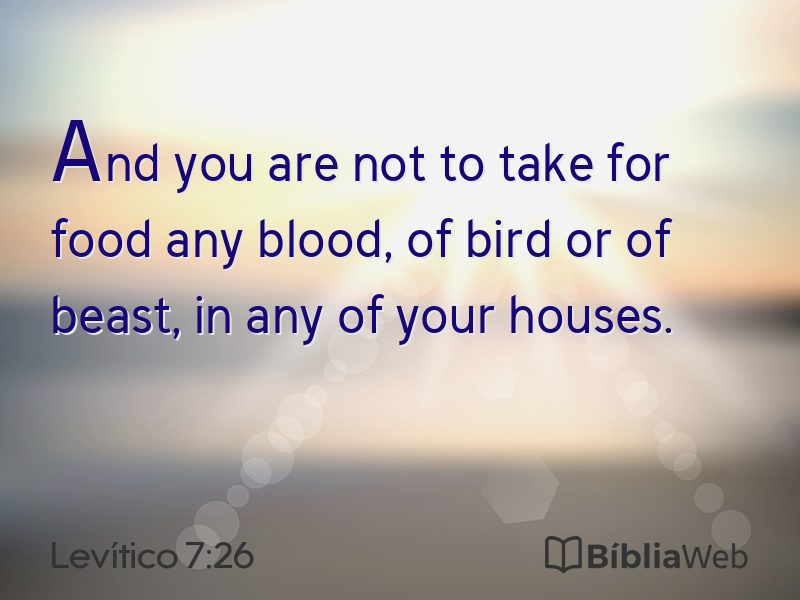 Levítico 7:26 em imagem para compartilhar