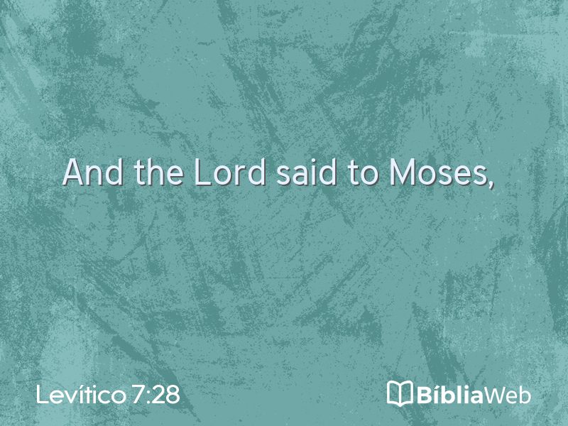 Levítico 7:28 em imagem para compartilhar