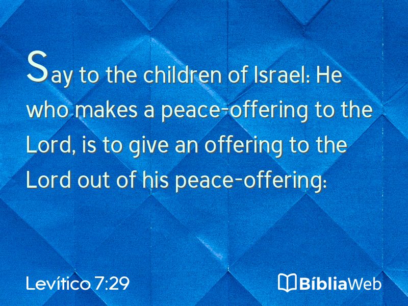 Levítico 7:29 em imagem para compartilhar