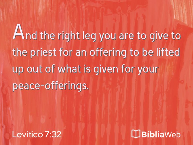 Levítico 7:32 em imagem para compartilhar