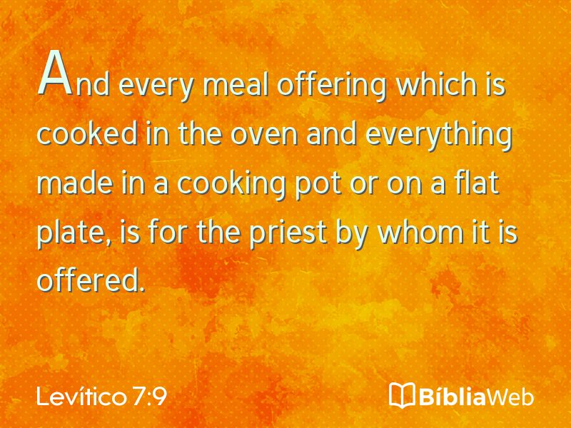 Levítico 7:9 em imagem para compartilhar