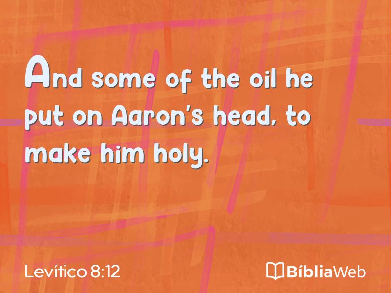 Levítico 8:12 em imagem para compartilhar
