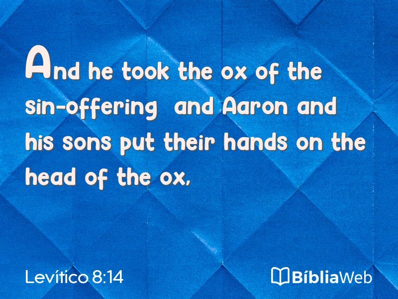 Levítico 8:14 em imagem para compartilhar