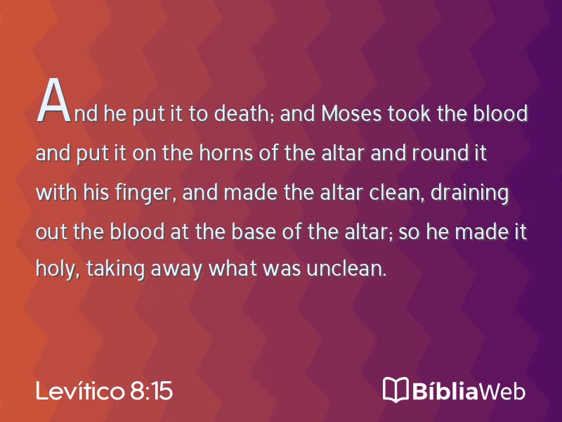 Levítico 8:15 em imagem para compartilhar