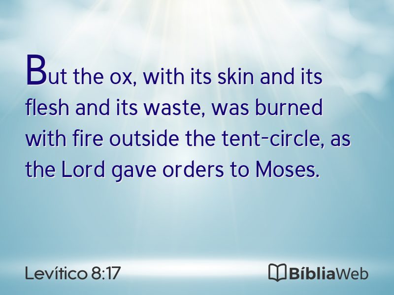 Levítico 8:17 em imagem para compartilhar