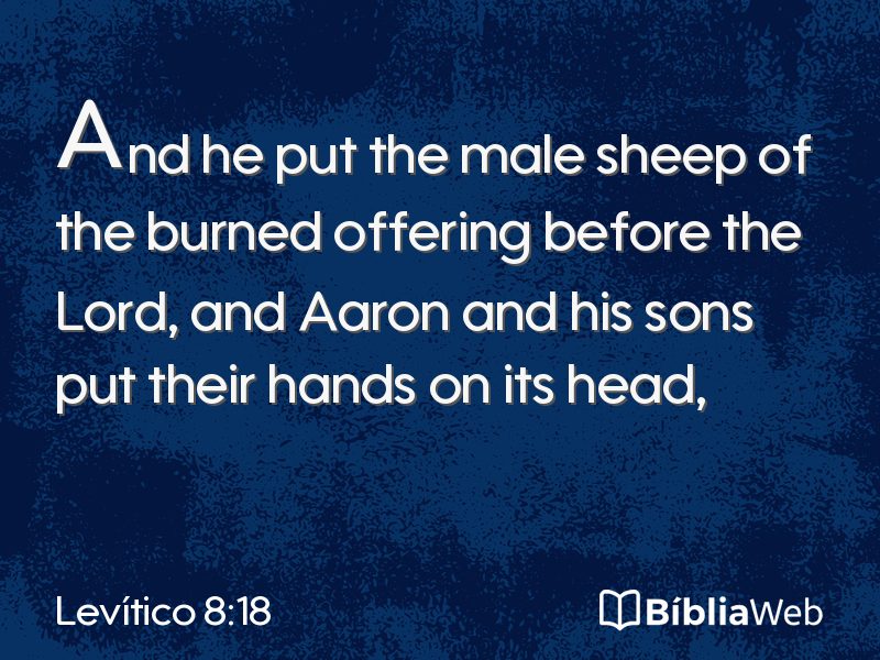 Levítico 8:18 em imagem para compartilhar