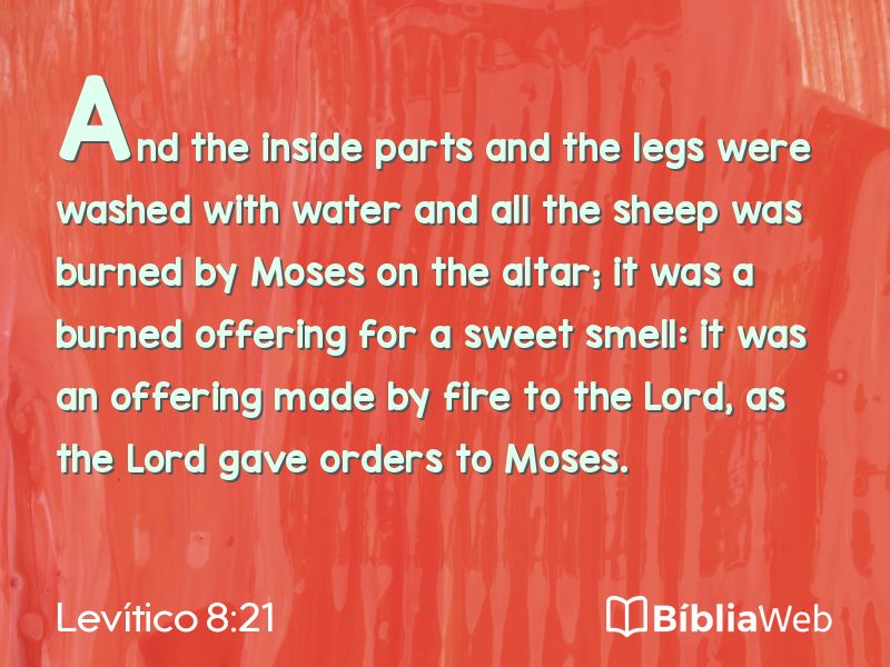 Levítico 8:21 em imagem para compartilhar