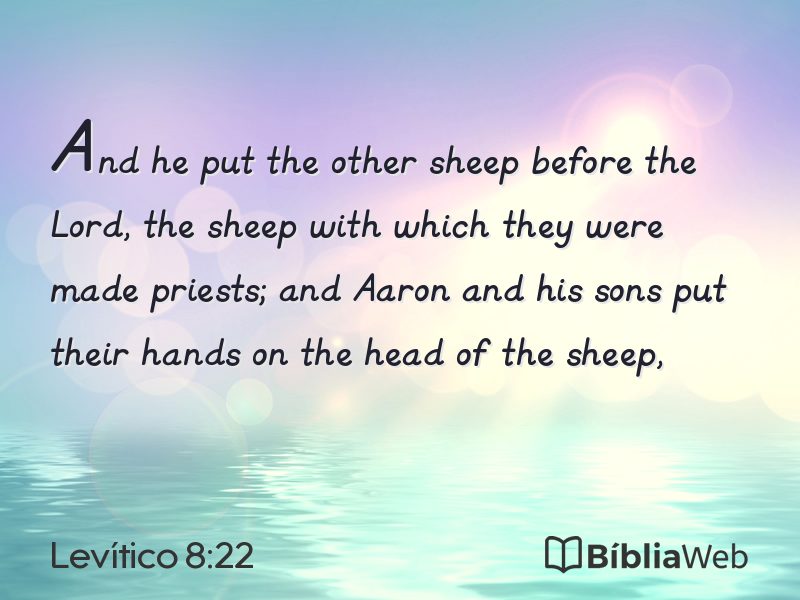 Levítico 8:22 em imagem para compartilhar