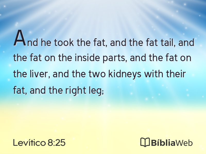 Levítico 8:25 em imagem para compartilhar