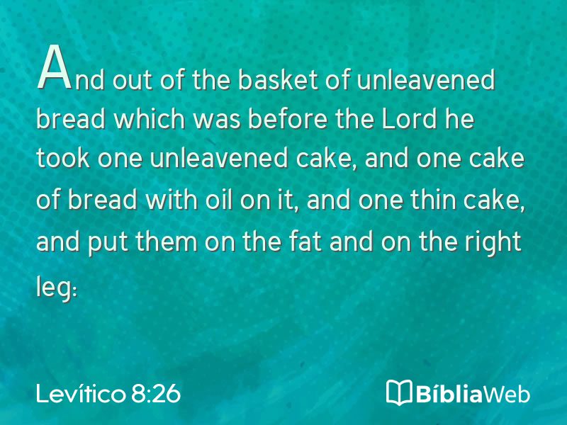 Levítico 8:26 em imagem para compartilhar