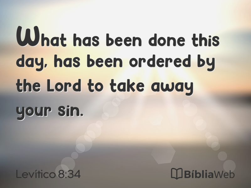 Levítico 8:34 em imagem para compartilhar