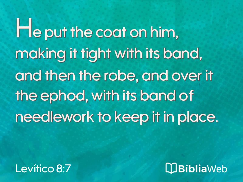Levítico 8:7 em imagem para compartilhar