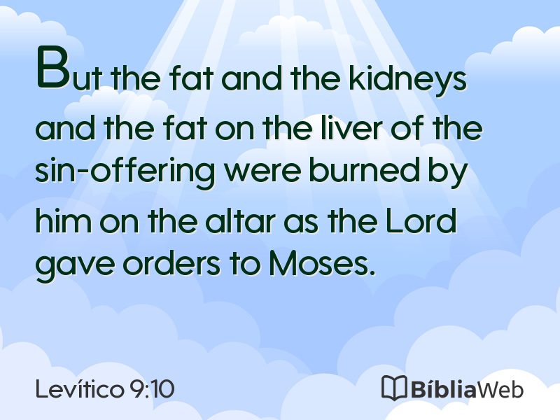 Levítico 9:10 em imagem para compartilhar