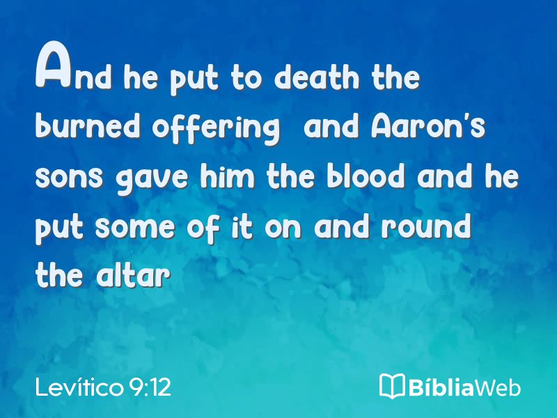 Levítico 9:12 em imagem para compartilhar