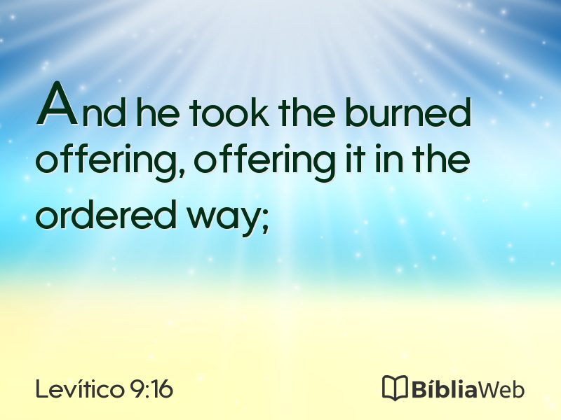 Levítico 9:16 em imagem para compartilhar