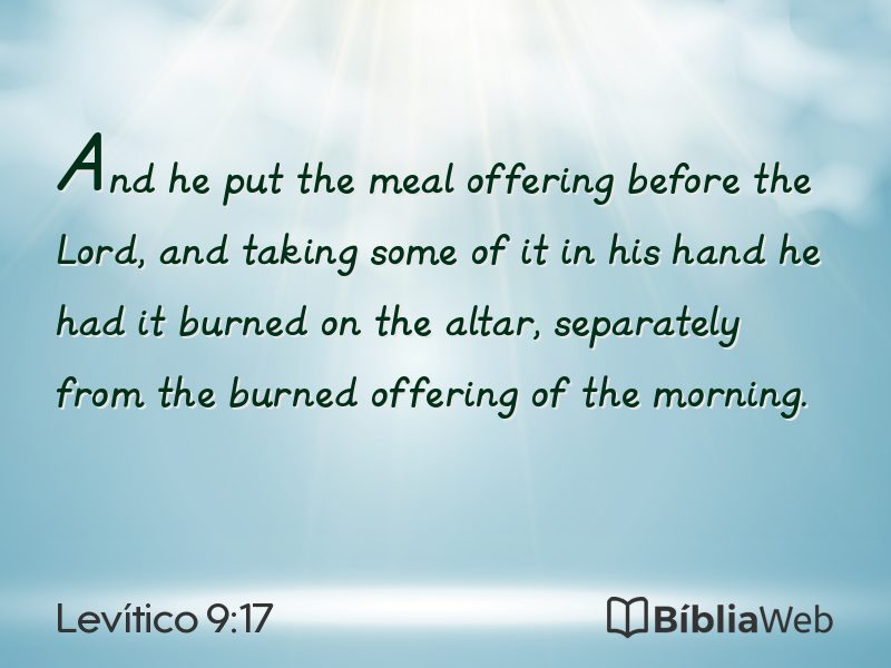 Levítico 9:17 em imagem para compartilhar
