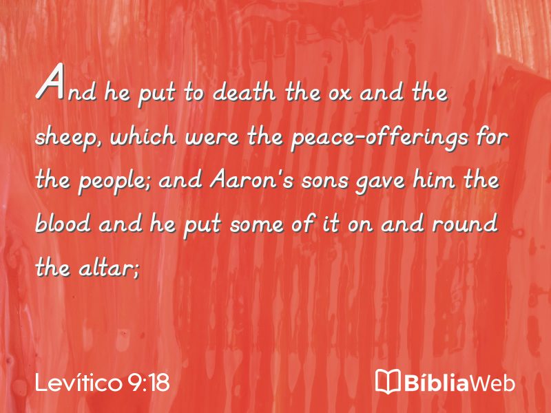 Levítico 9:18 em imagem para compartilhar