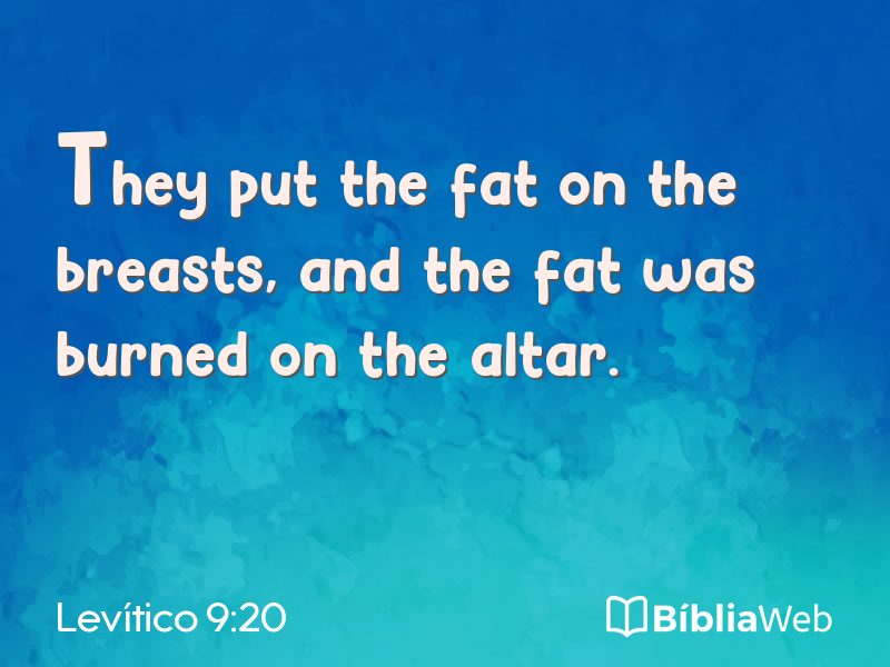 Levítico 9:20 em imagem para compartilhar
