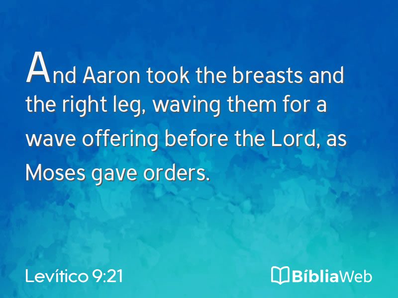 Levítico 9:21 em imagem para compartilhar