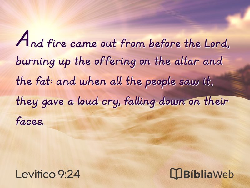 Levítico 9:24 em imagem para compartilhar