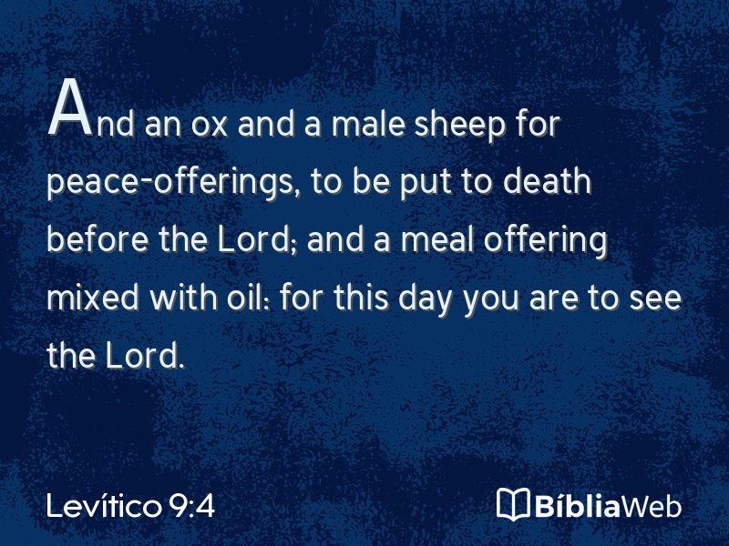 Levítico 9:4 em imagem para compartilhar