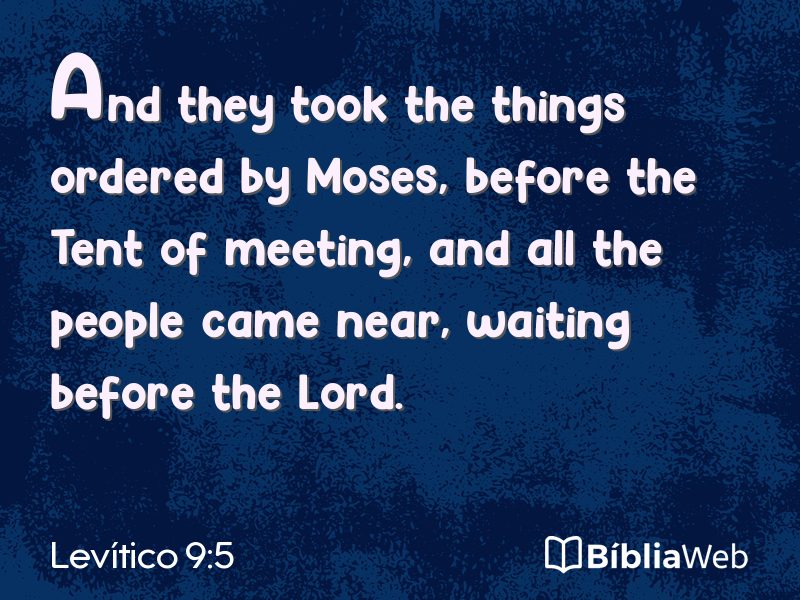 Levítico 9:5 em imagem para compartilhar