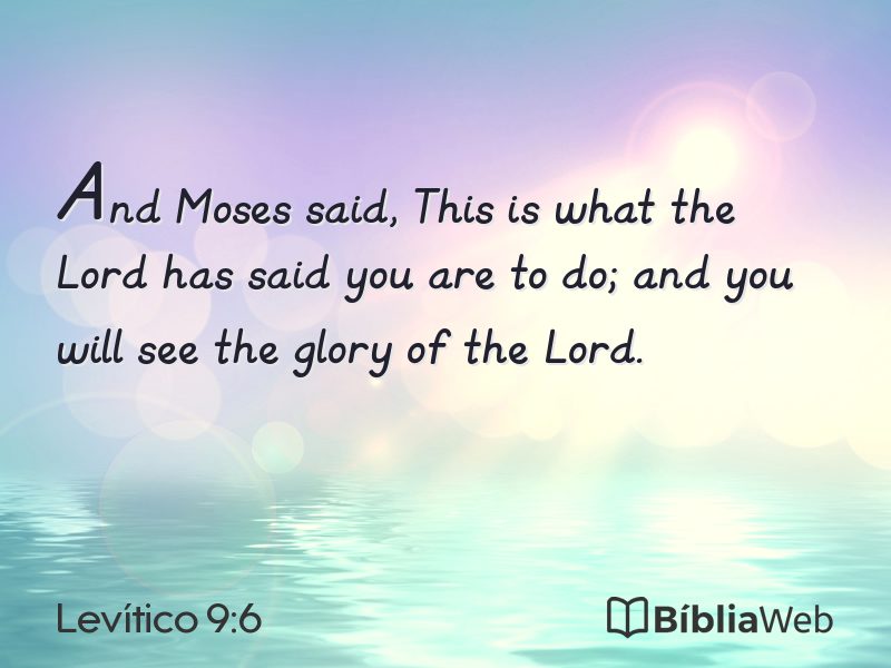 Levítico 9:6 em imagem para compartilhar