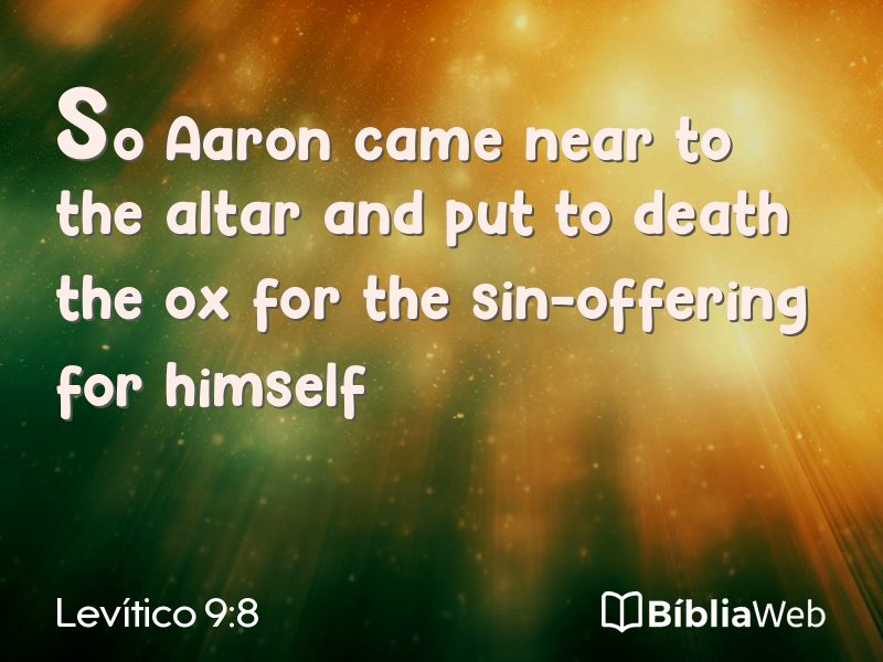 Levítico 9:8 em imagem para compartilhar