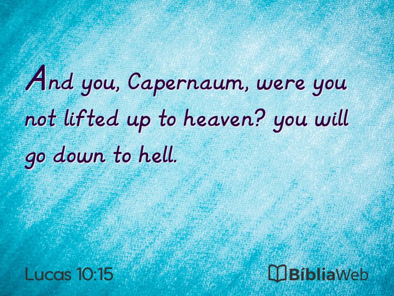 Lucas 10:15 em imagem para compartilhar
