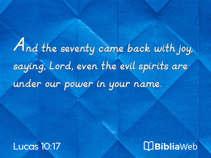 Lucas 10:17 em imagem para compartilhar