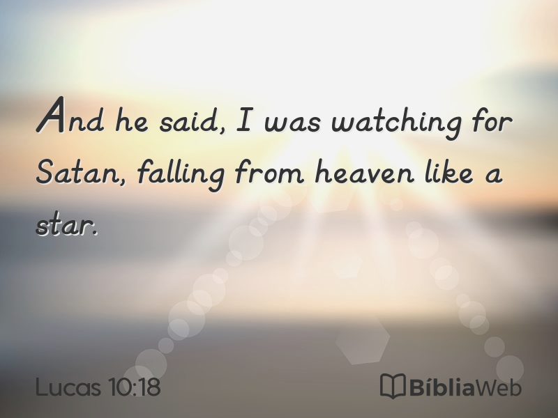 Lucas 10:18 em imagem para compartilhar