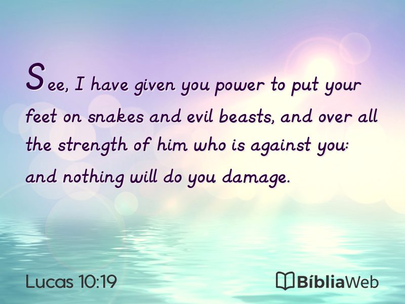 Lucas 10:19 em imagem para compartilhar