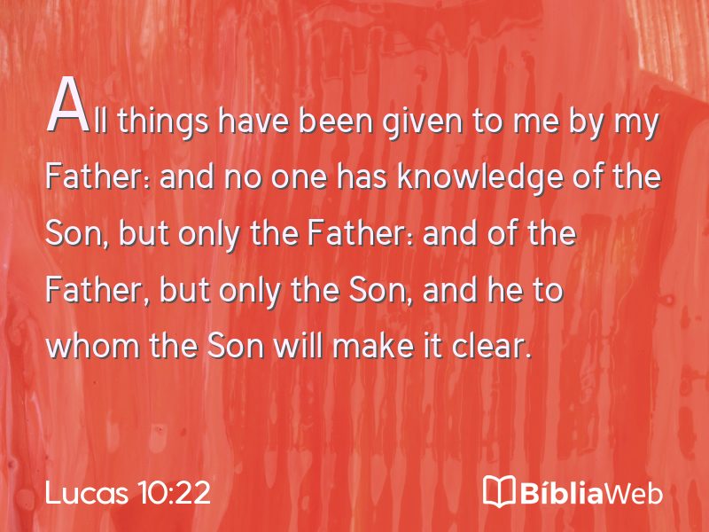 Lucas 10:22 em imagem para compartilhar