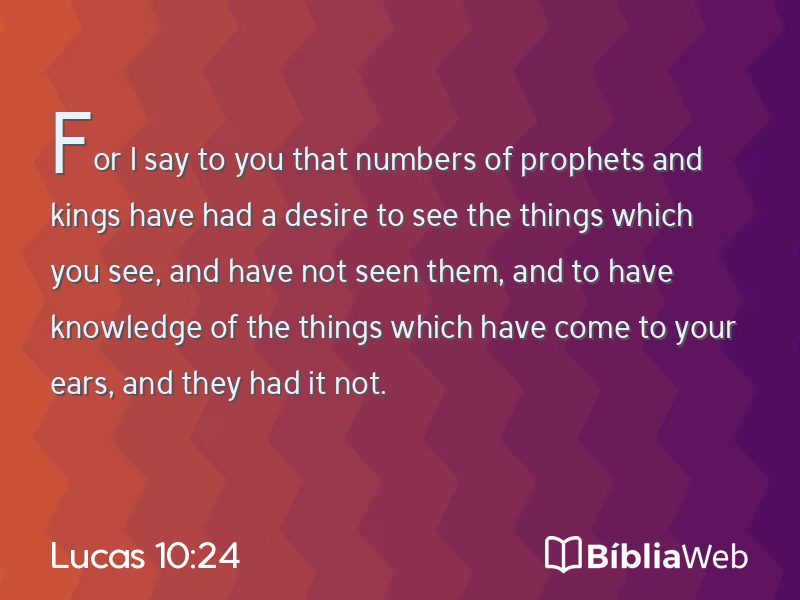 Lucas 10:24 em imagem para compartilhar