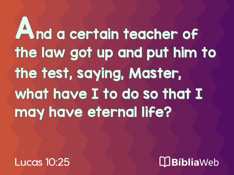 Lucas 10:25 em imagem para compartilhar