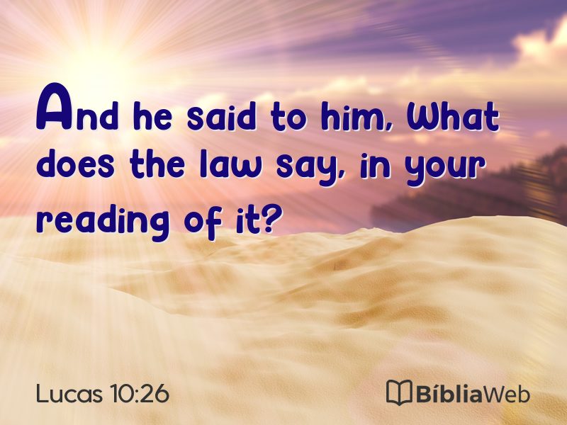 Lucas 10:26 em imagem para compartilhar