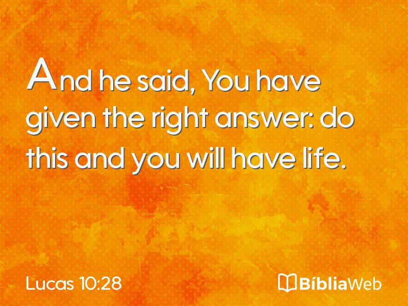 Lucas 10:28 em imagem para compartilhar