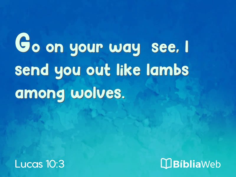Lucas 10:3 em imagem para compartilhar