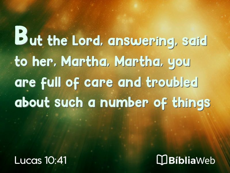Lucas 10:41 em imagem para compartilhar