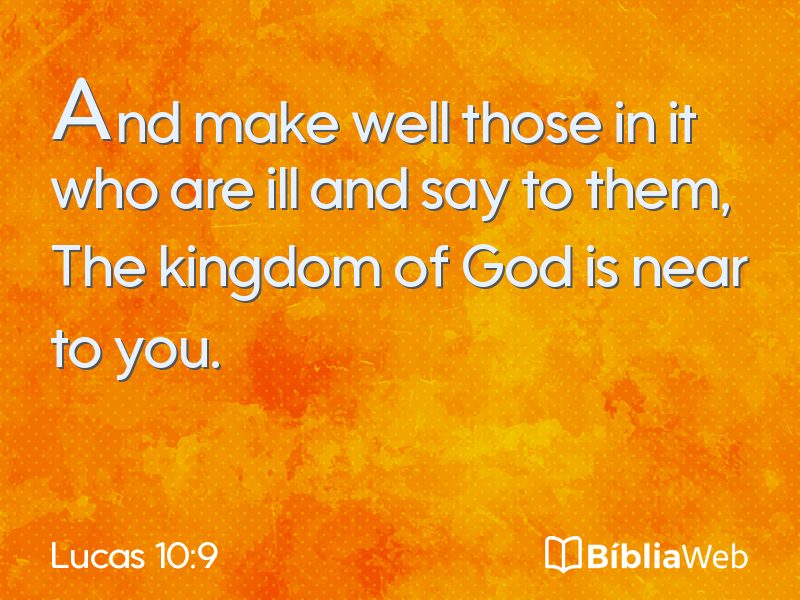 Lucas 10:9 em imagem para compartilhar