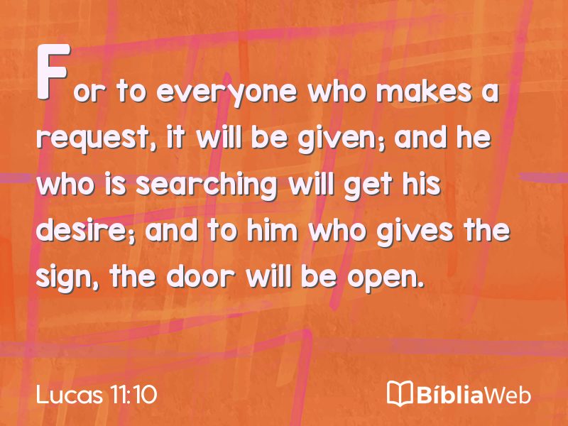 Lucas 11:10 em imagem para compartilhar