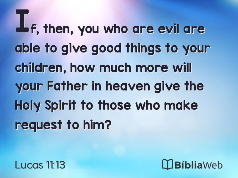 Lucas 11:13 em imagem para compartilhar