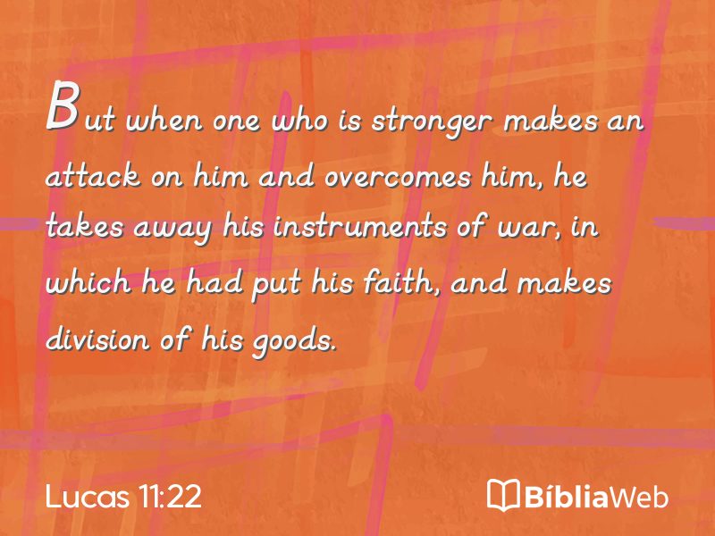 Lucas 11:22 em imagem para compartilhar