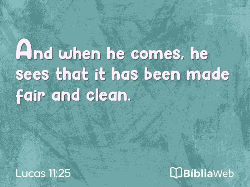 Lucas 11:25 em imagem para compartilhar