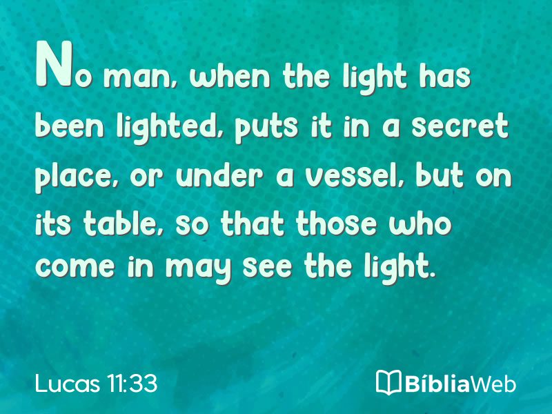 Lucas 11:33 em imagem para compartilhar