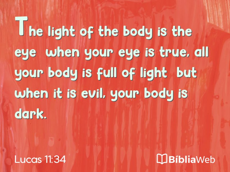 Lucas 11:34 em imagem para compartilhar