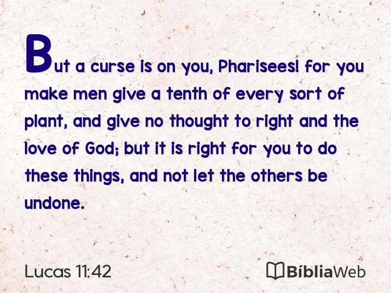 Lucas 11:42 em imagem para compartilhar