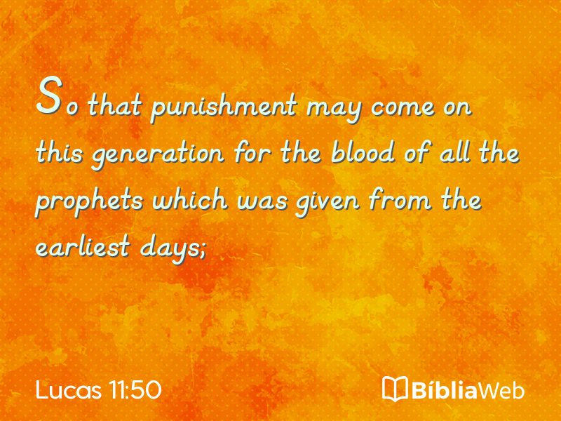 Lucas 11:50 em imagem para compartilhar