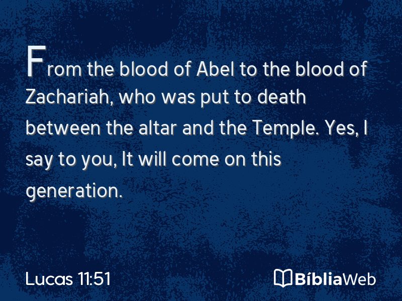 Lucas 11:51 em imagem para compartilhar