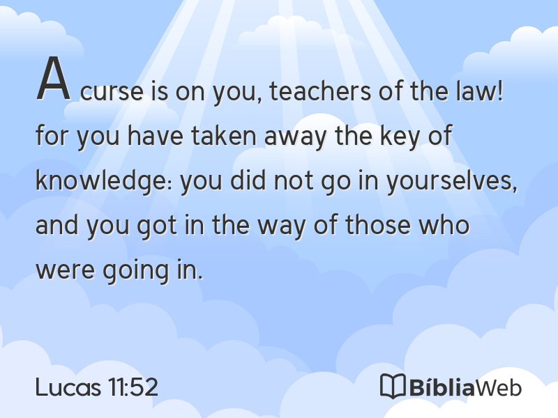 Lucas 11:52 em imagem para compartilhar